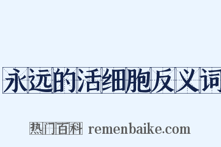 永远的活细胞反义词是什么意思的图片